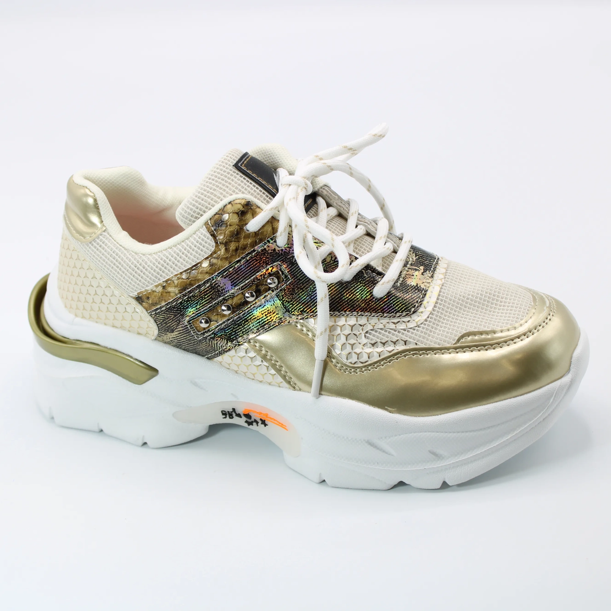 Женские летние кроссовки золотого цвета EX-TIM BS01-779
