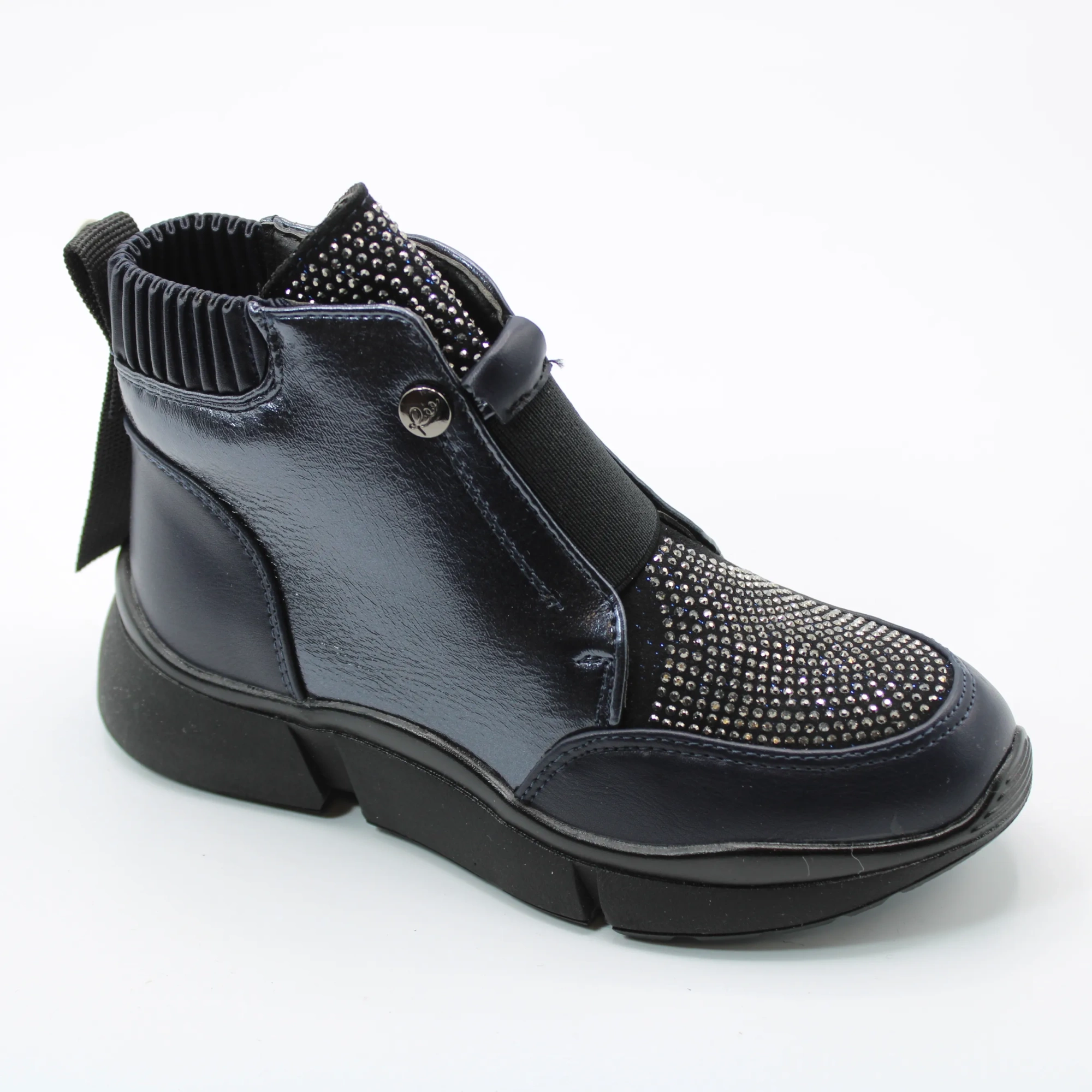 Детские осенние ботинки черного цвета ОТЛИЧНИК BS06-438