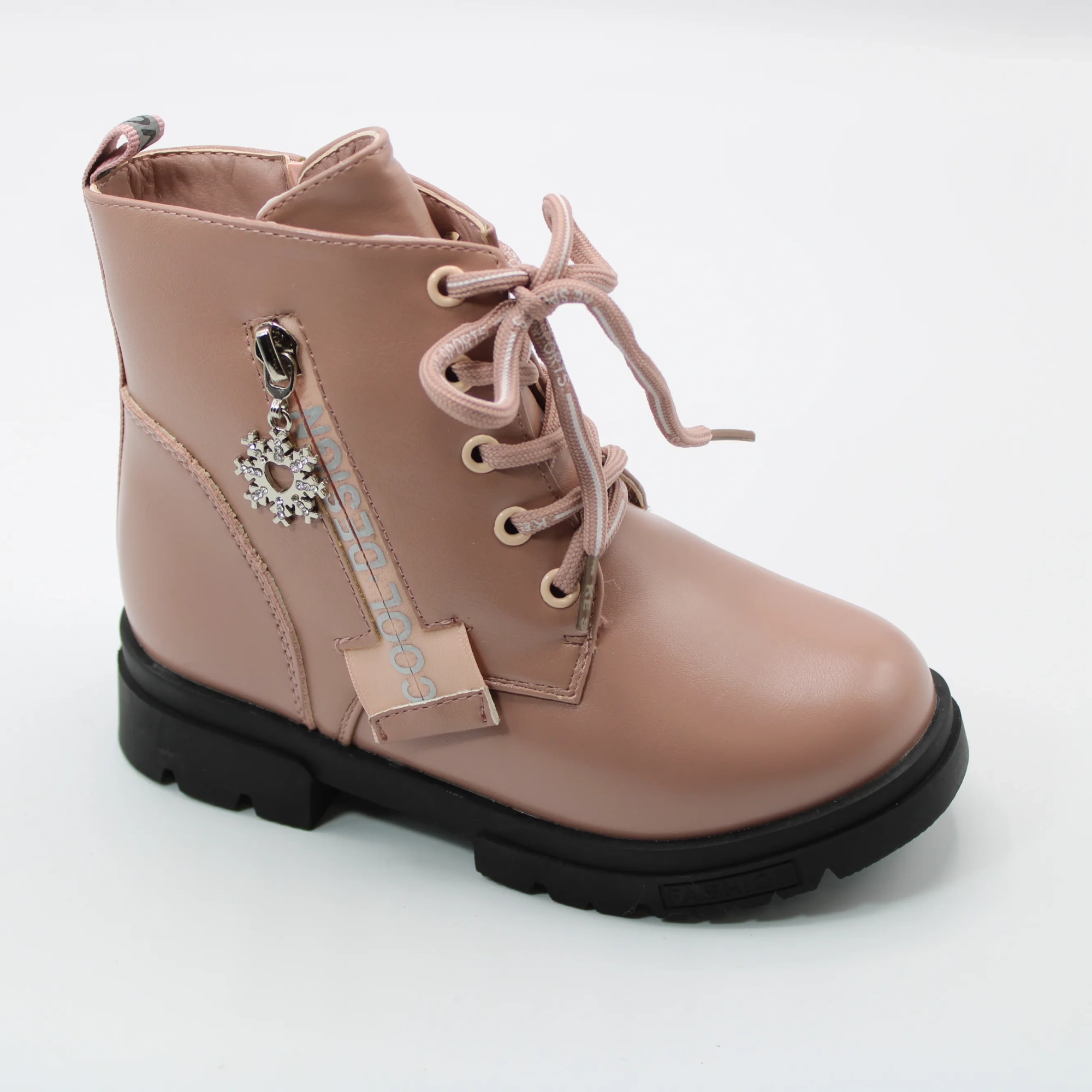 Детские зимние ботинки розового цвета SLV BS06-455