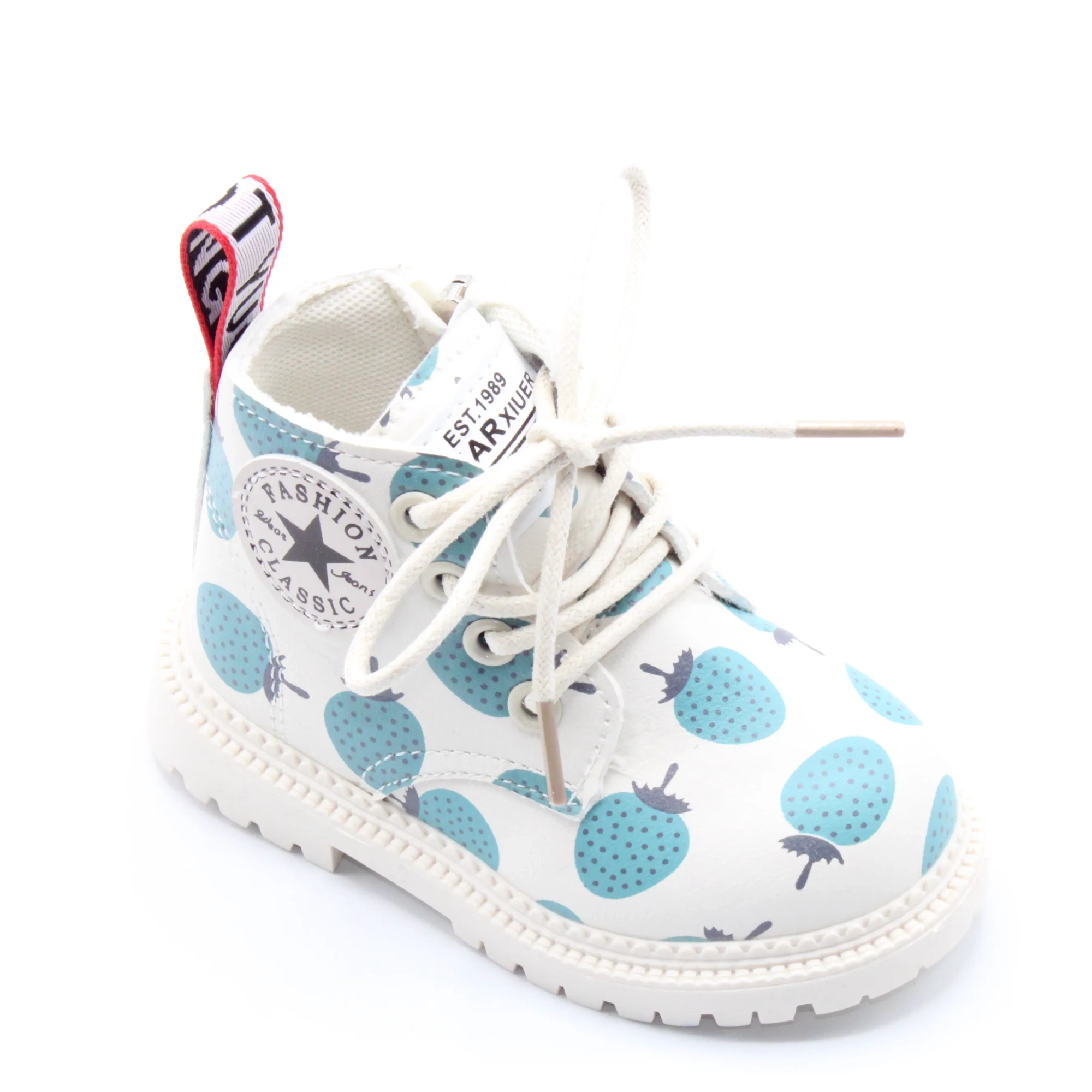 Детские весенние ботинки белого цвета BS06-544