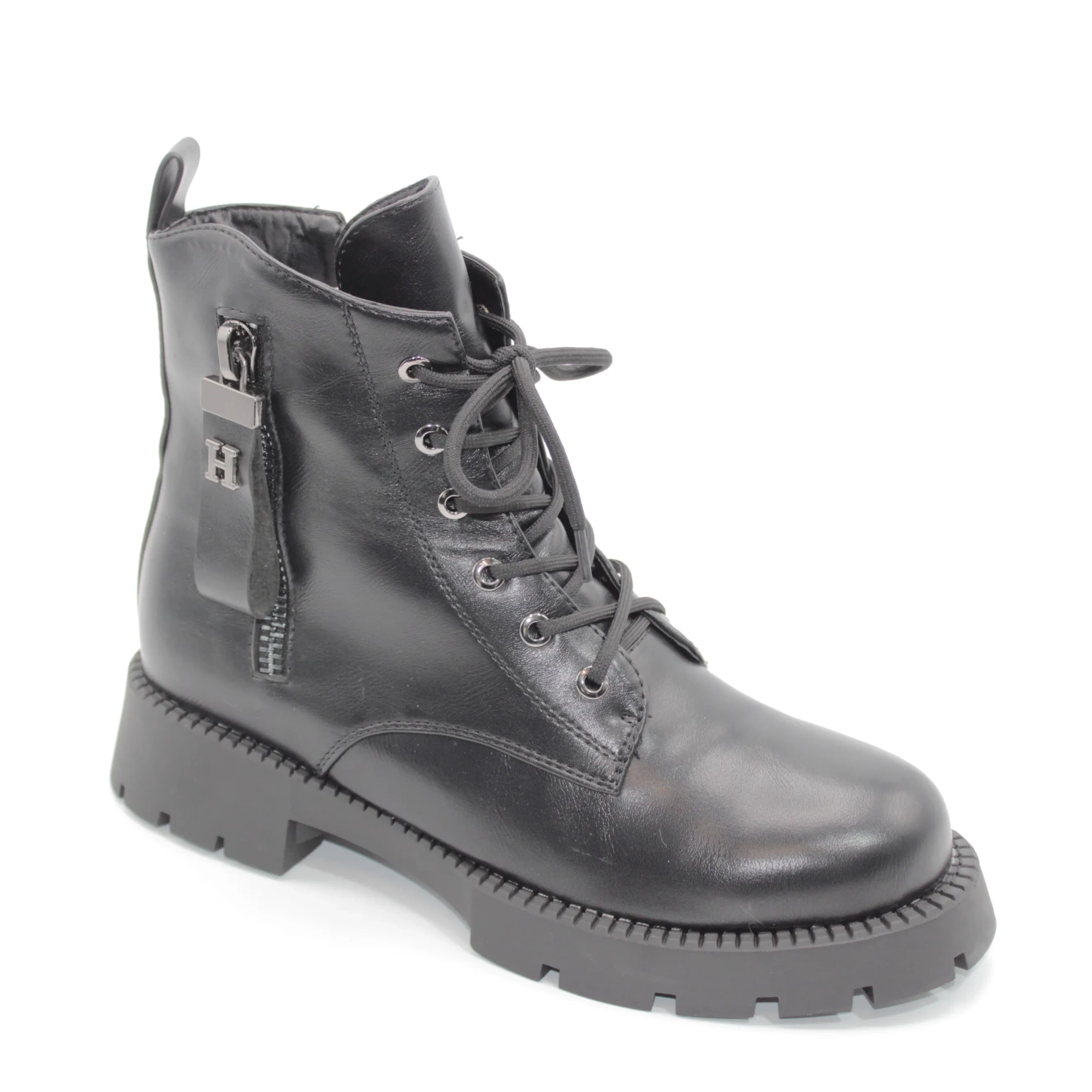 Женские ботинки черного цвета NICE MIKO BS01-1148