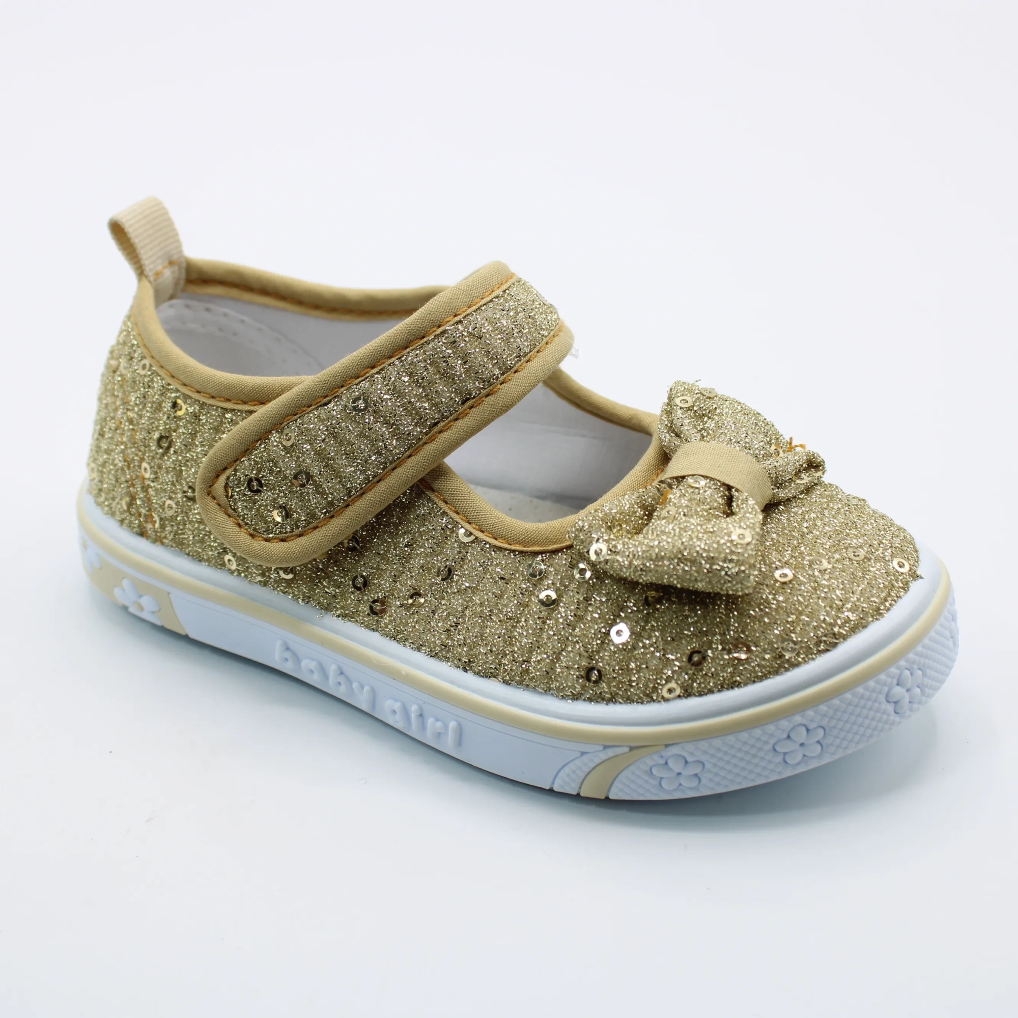 Детские летние туфли золотого цвета SLV BS06-159