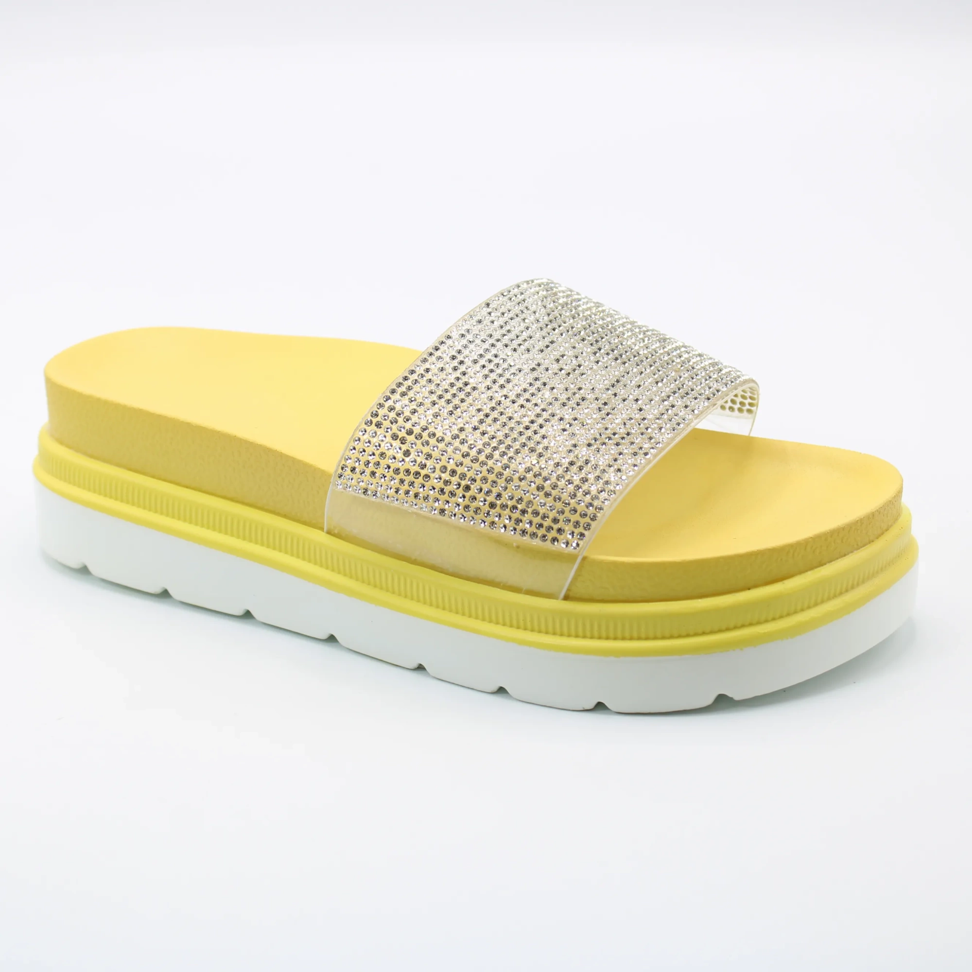 Женские летние шлепанцы желтого цвета DINO ALBAT BS01-675