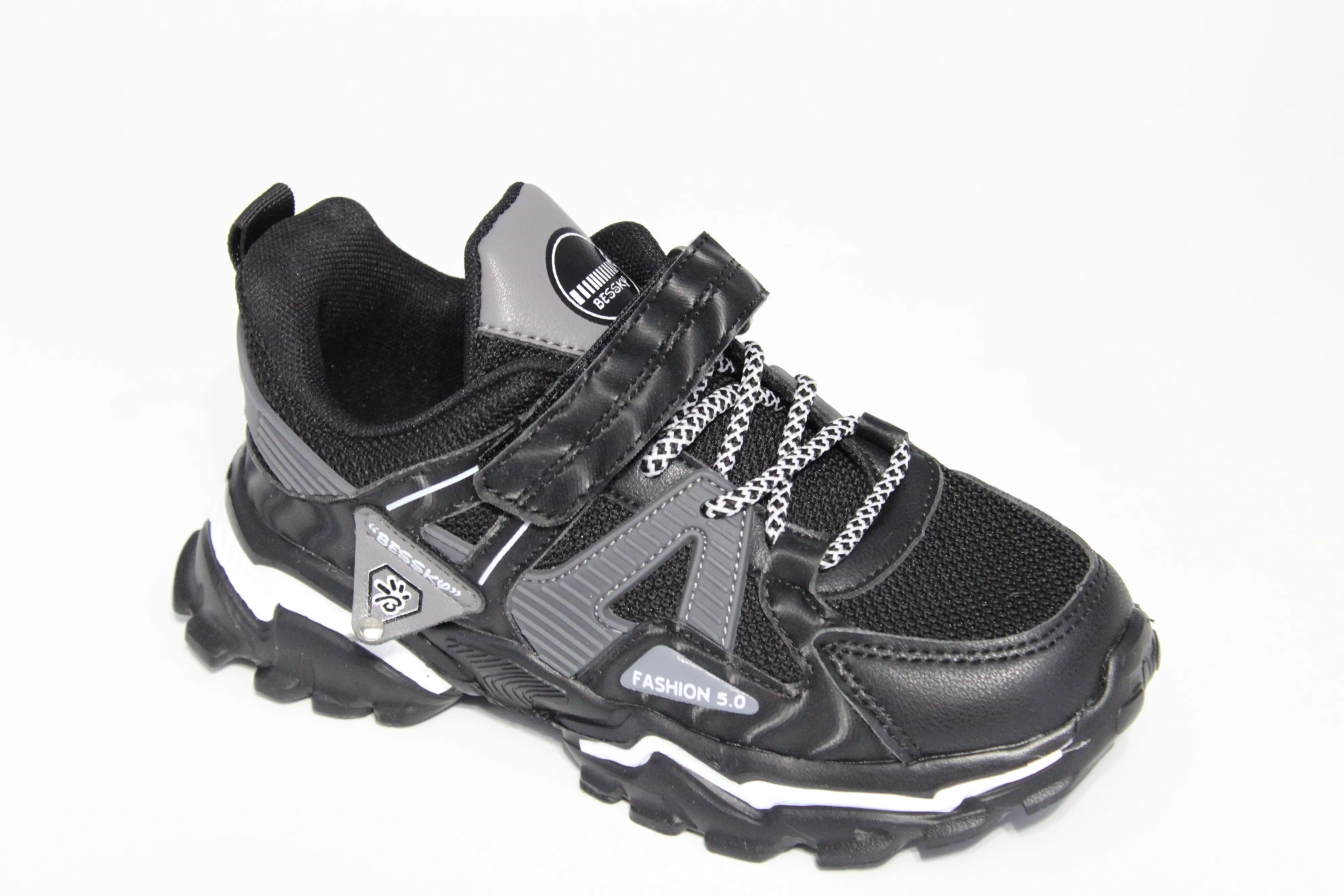 Детские весенние кроссовки черного цвета BESSKY BS03-2473