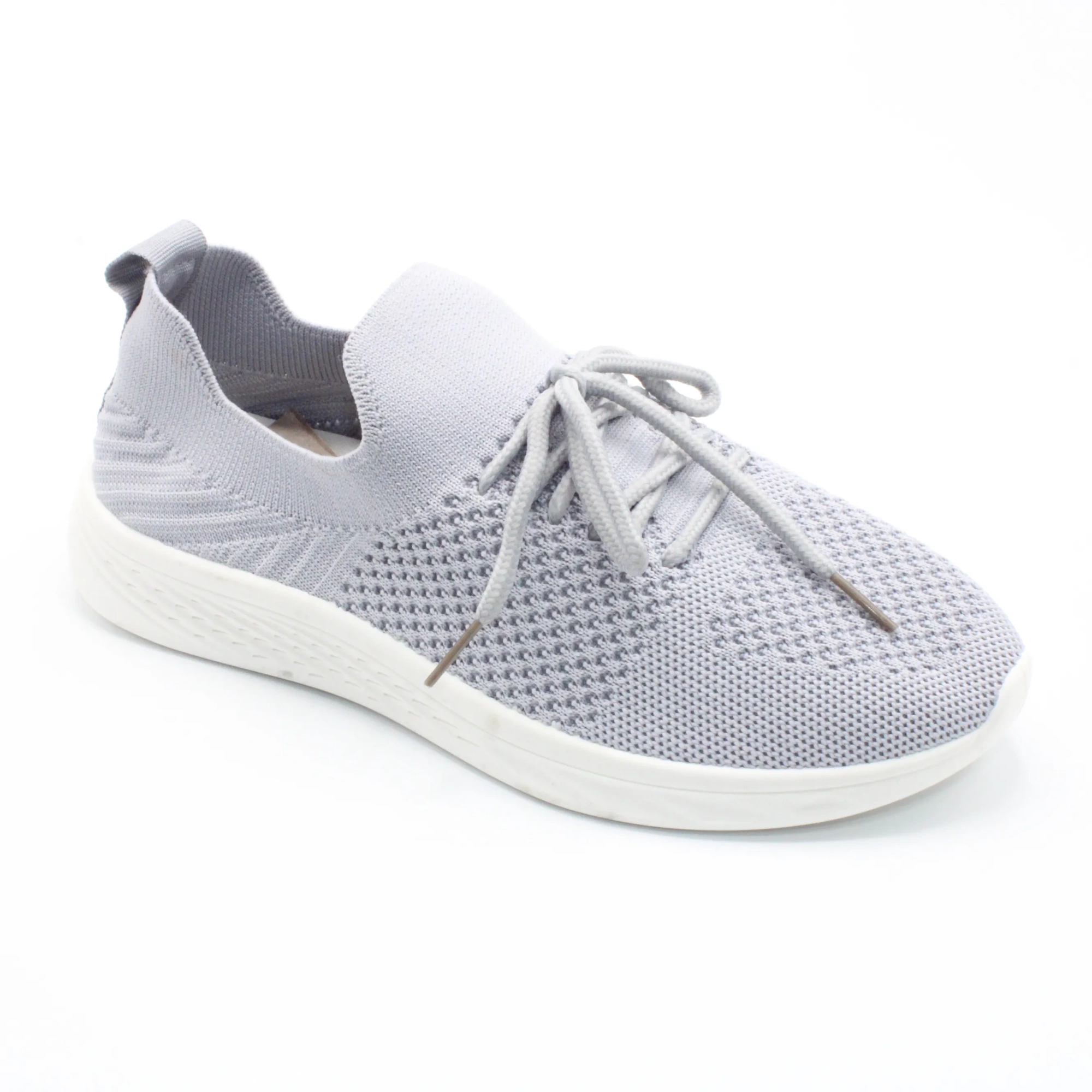 Женские весенние слипоны серого цвета КОРОЛЬ ДЕРЕВО BS02-1145