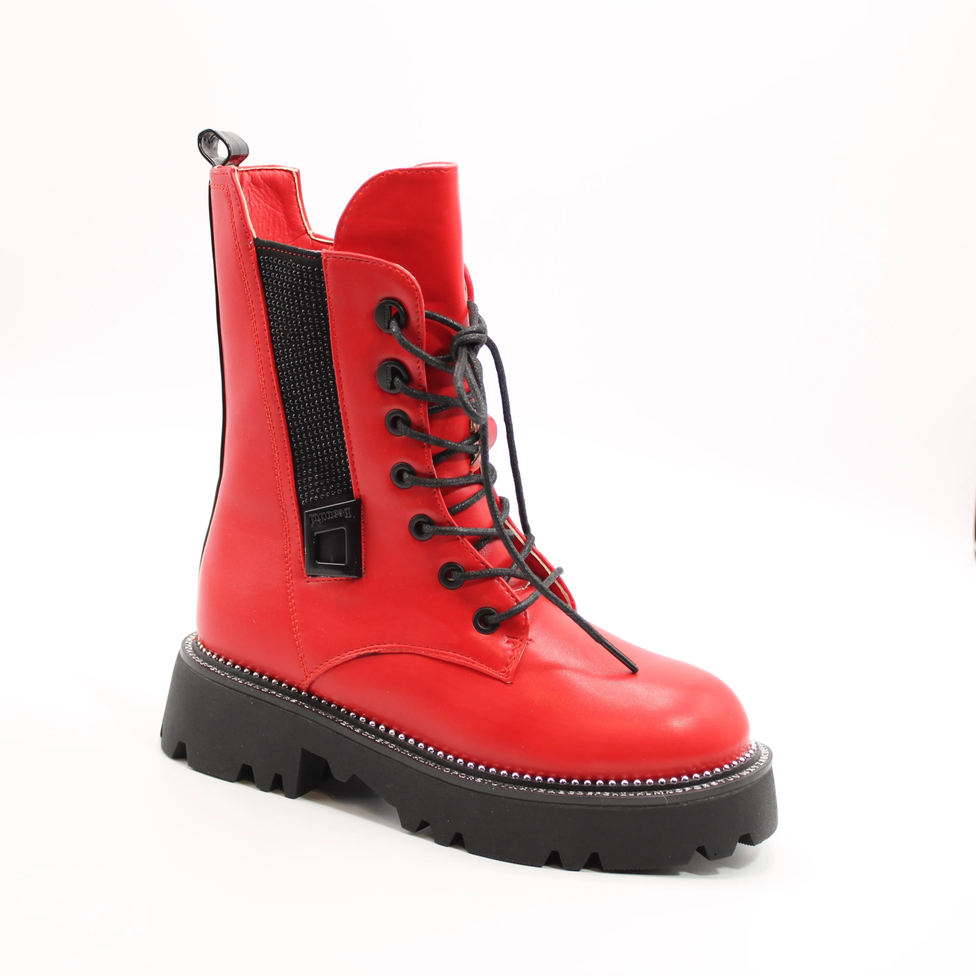 Детские ботинки красного цвета SLV BS05-459