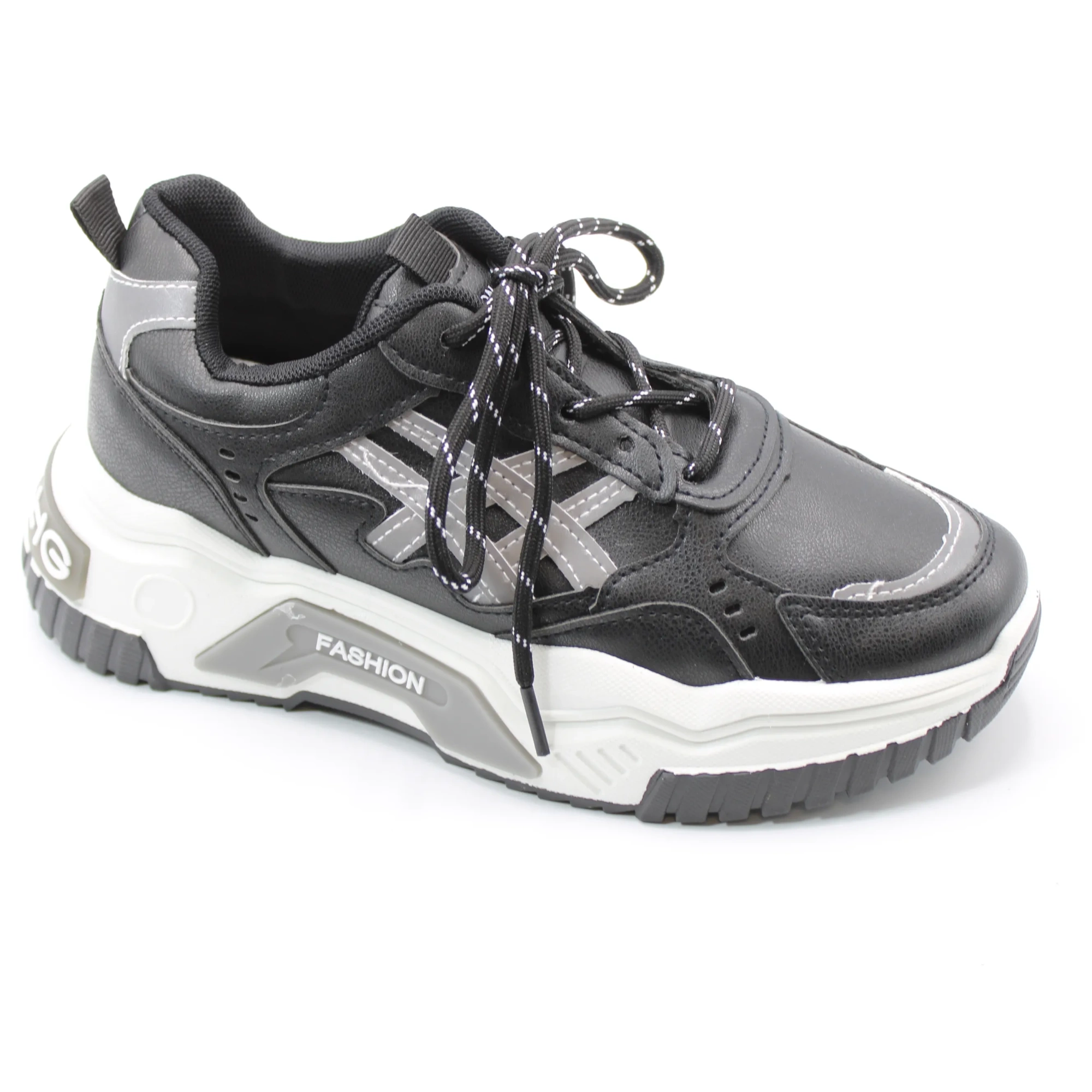 Женские осенние кроссовки черного цвета NIUNAILUN BS02-907