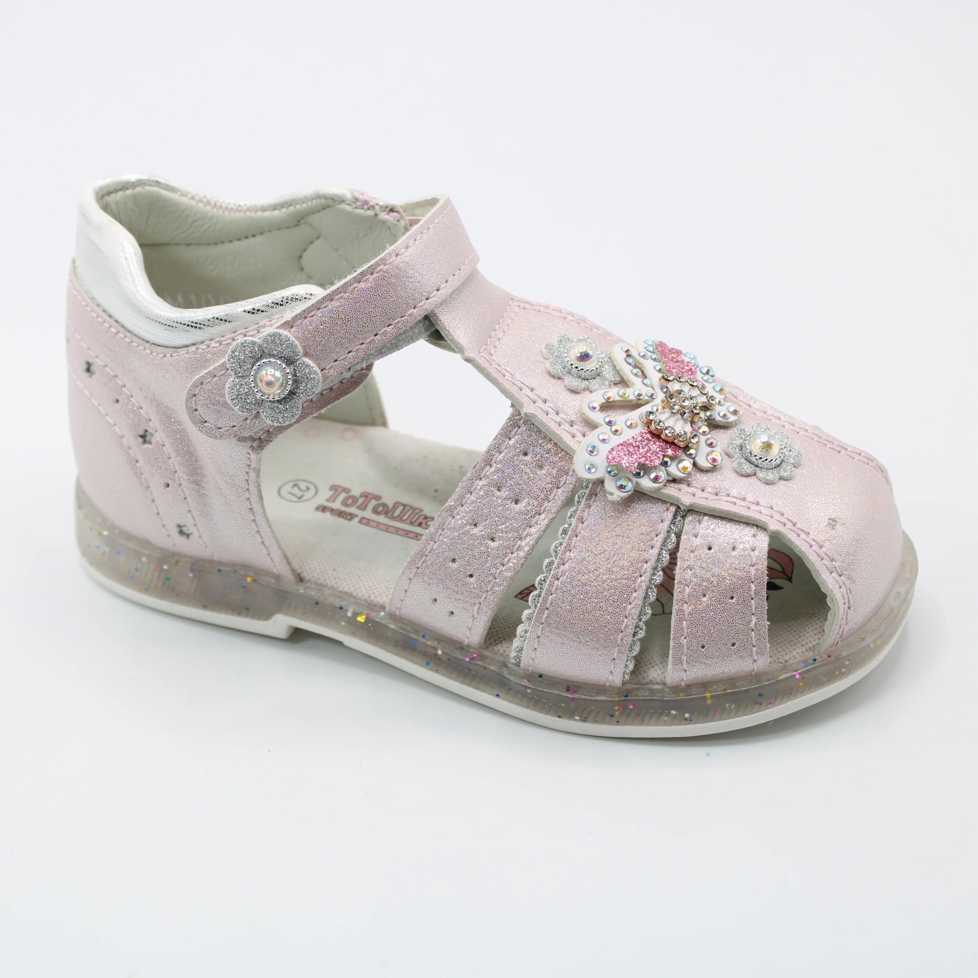 Детские летние босоножки розового цвета ТОТОШКА BS06-319