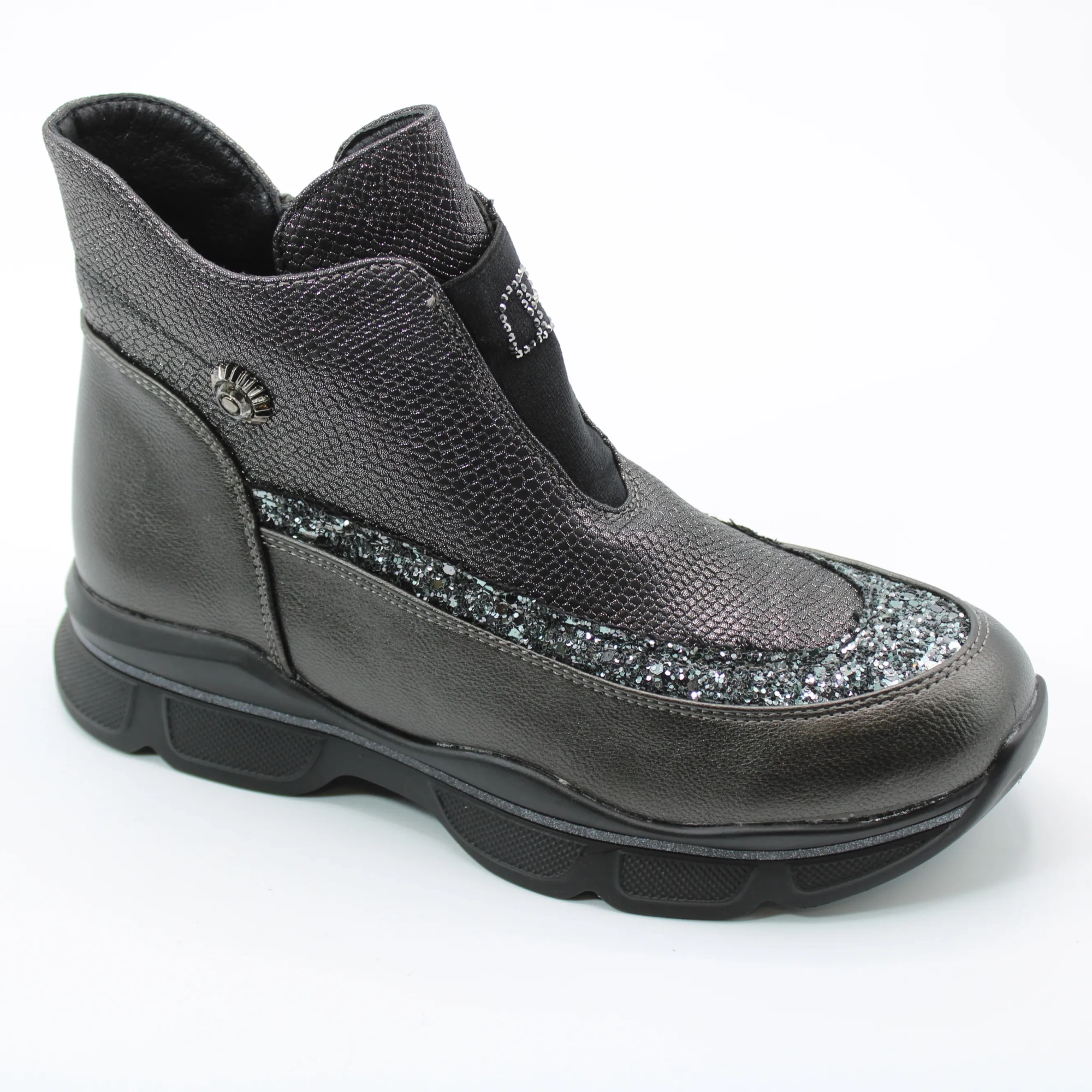 Детские осенние ботинки серого цвета ОТЛИЧНИК BS03-2421