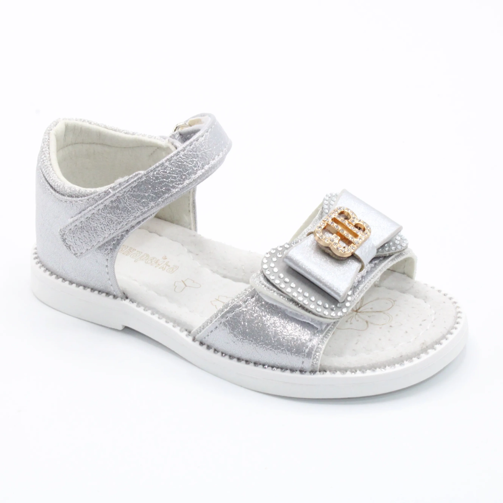 Детские летние босоножки серого цвета КАНАРЕЙКА BS03-2633