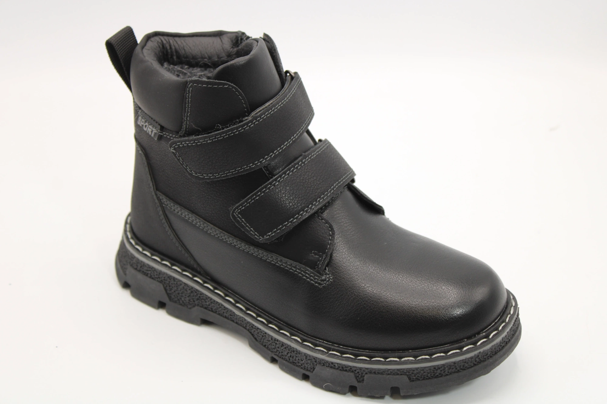 Детские ботинки черного цвета КОЛОБОК BS03-3133