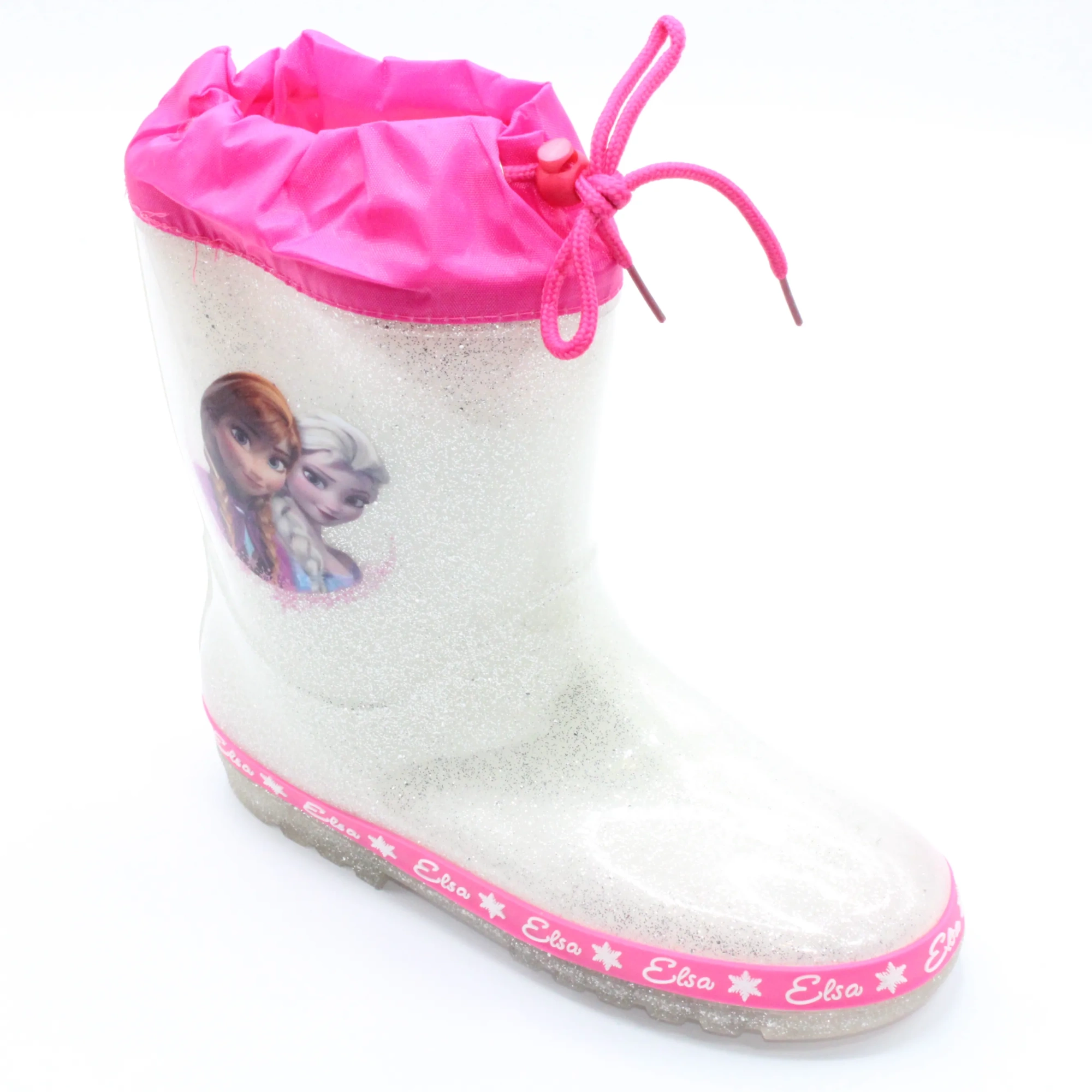 Детские весенние резиновые сапоги серебряного цвета М+Д BS03-2525