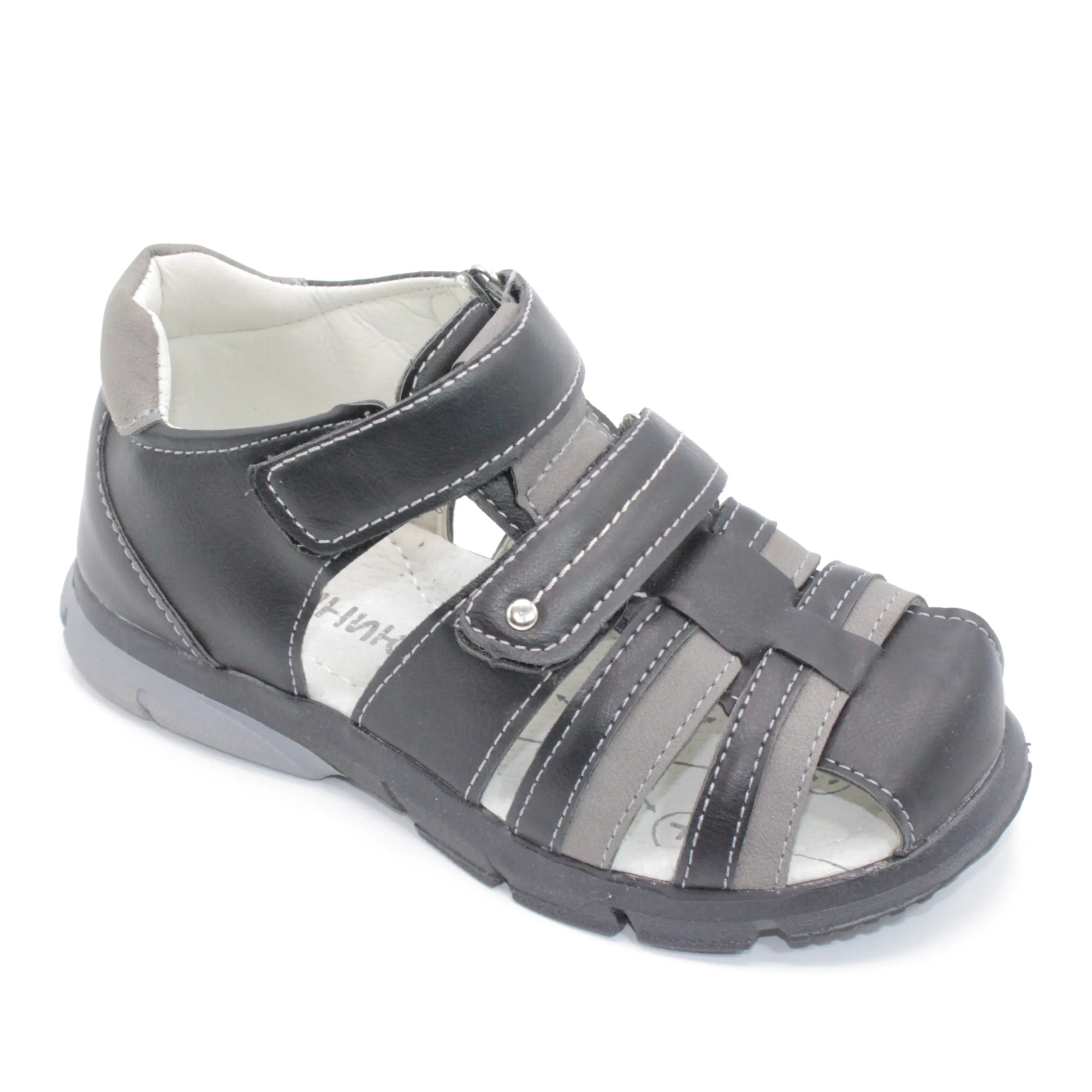 Детские босоножки черного цвета ОТЛИЧНИК BS03-2745