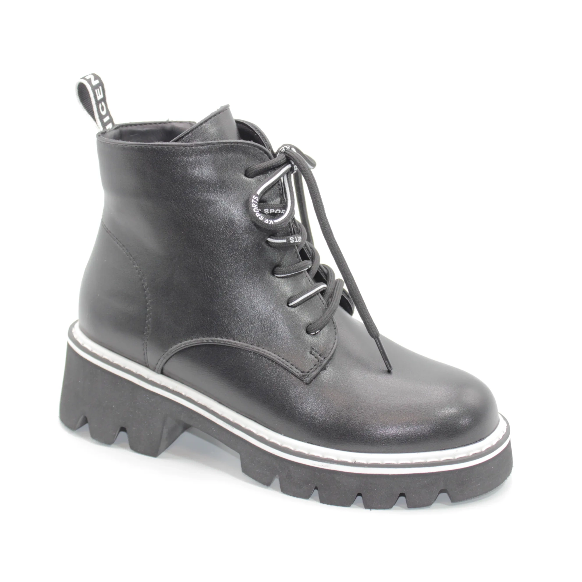 Женские ботинки черного цвета DEYINI BS02-1284