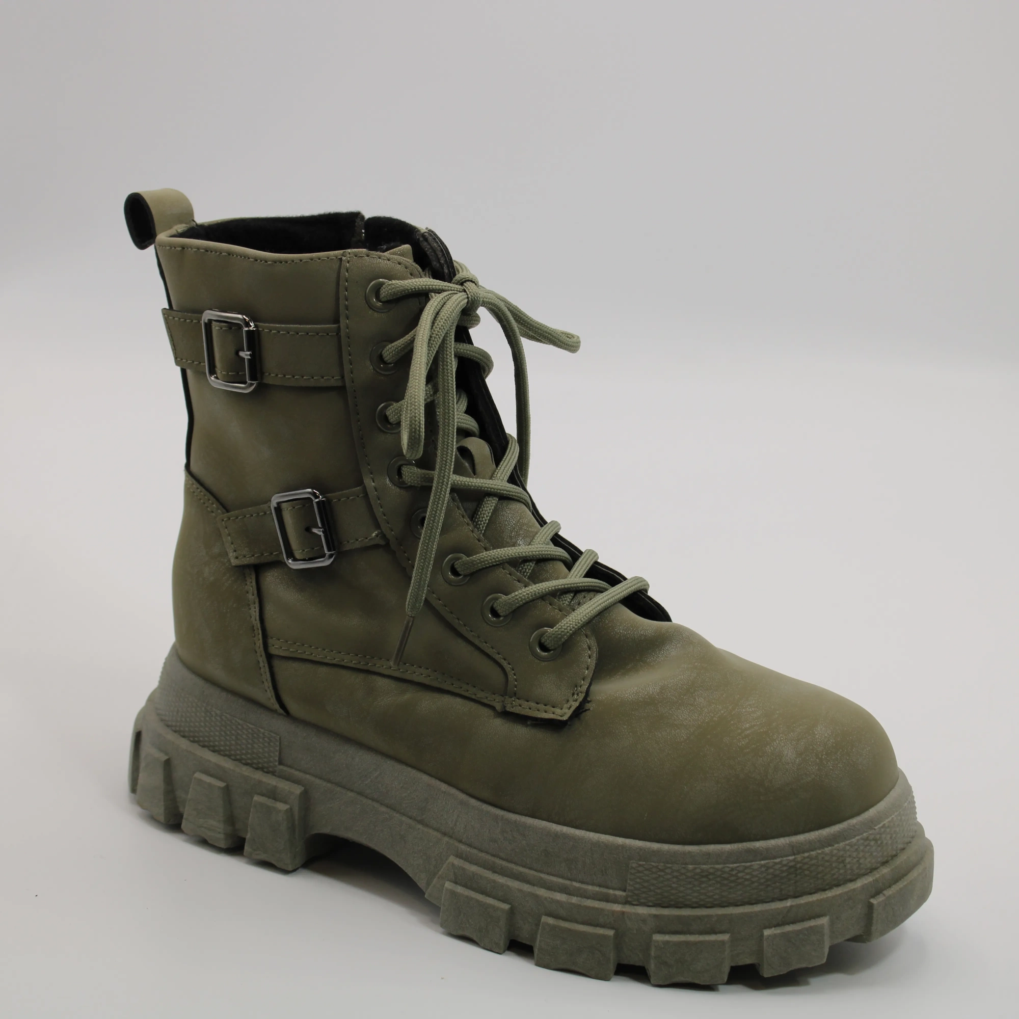 Женские ботинки оливкового цвета SANYIDIN BS02-1297