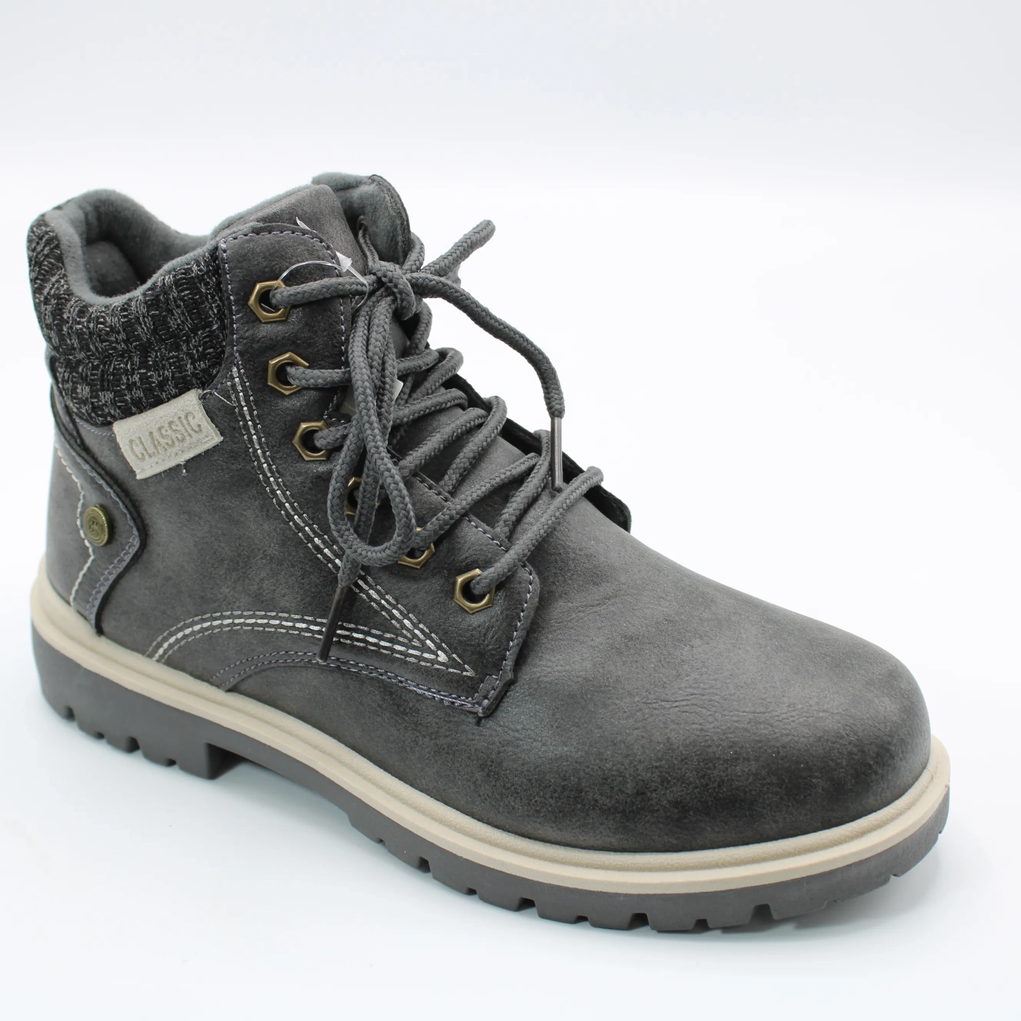 Мужские осенние ботинки серого цвета ZEQI BS01-421