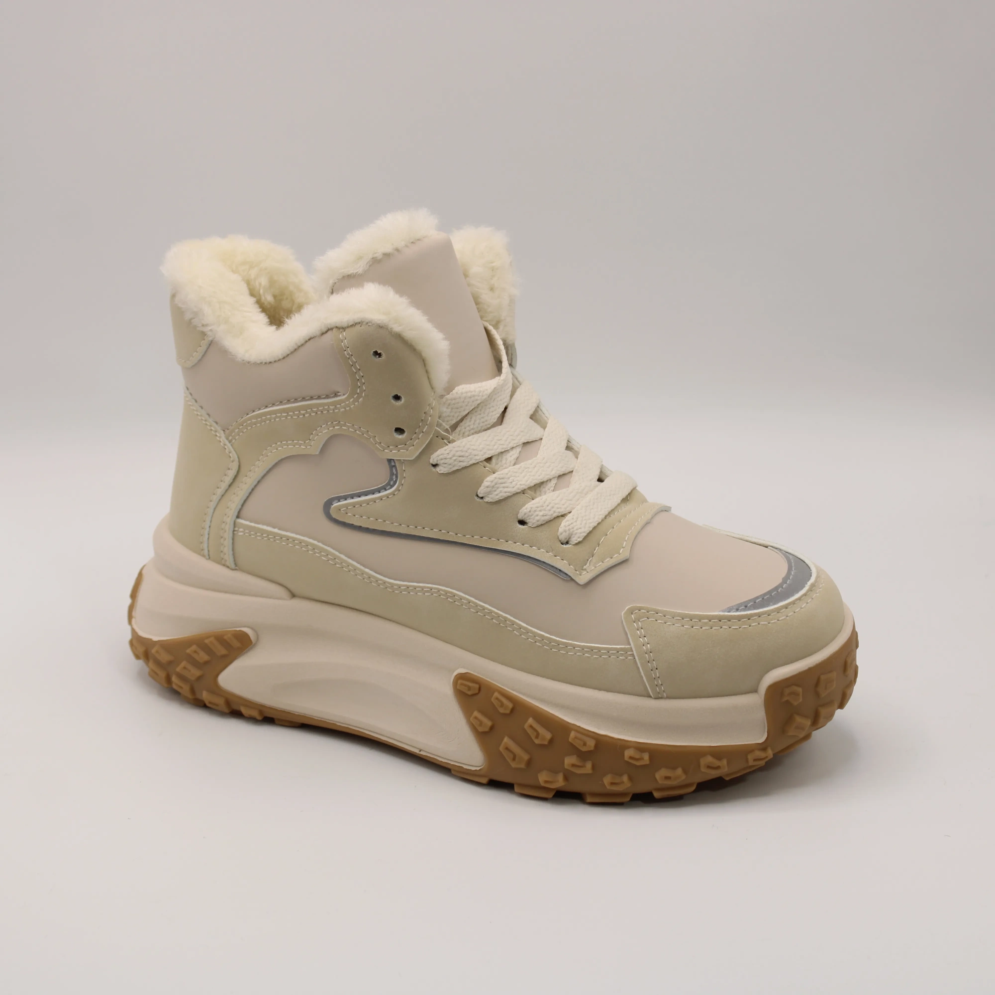 Женские кроссовки бежевого цвета SUYIFEIYA BS01-1597