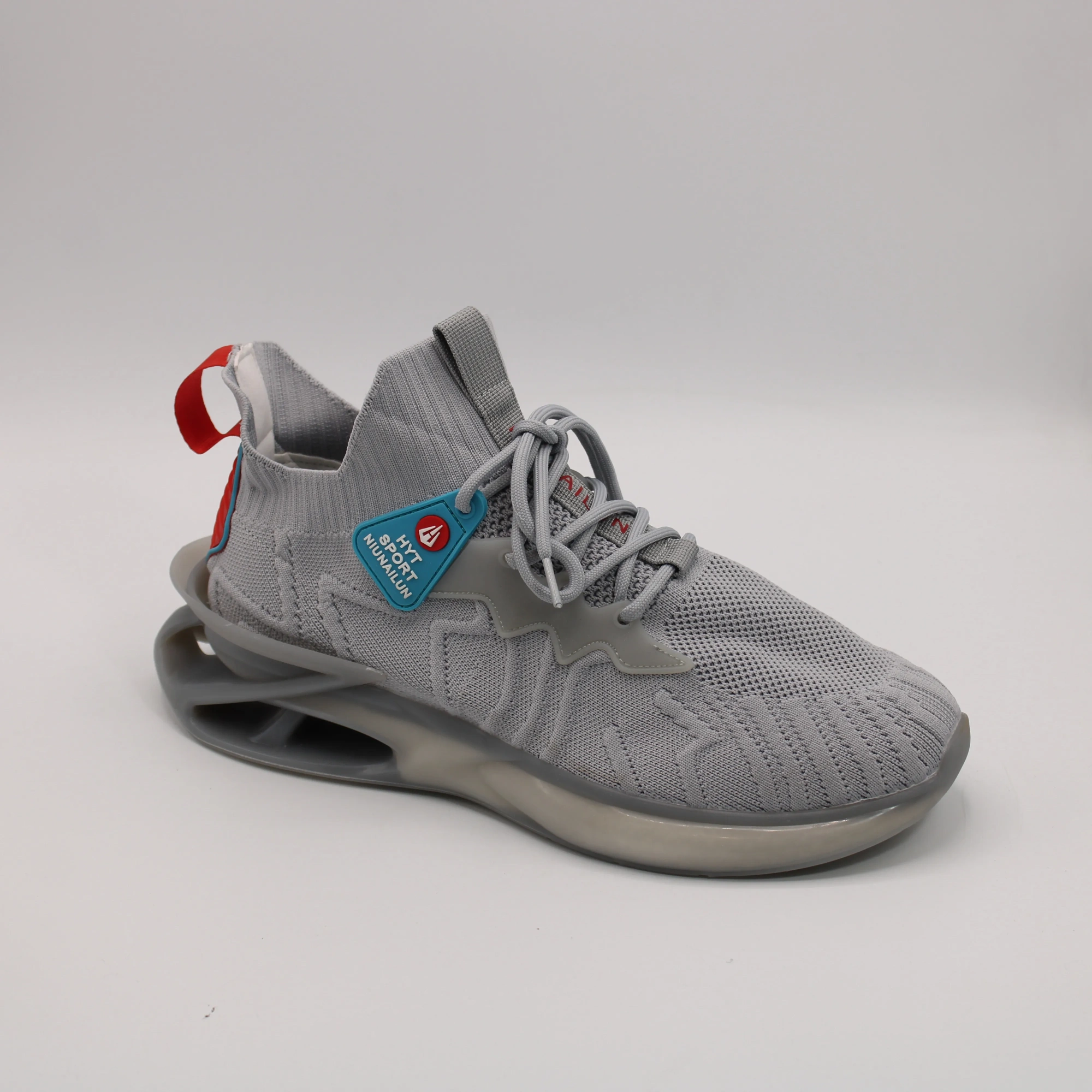 Мужские кроссовки серого цвета NIUNAILUN BS02-1639