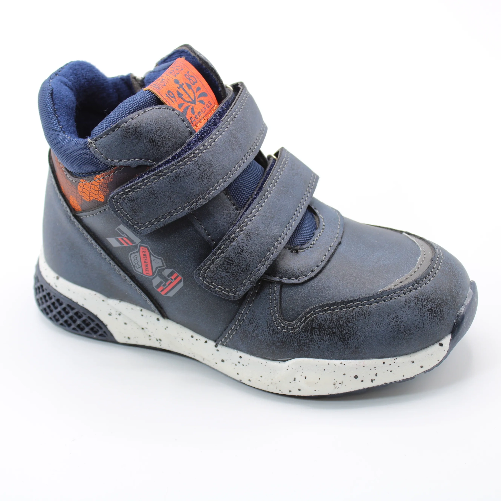 Детские осенние ботинки синего цвета КОЛОБОК BS06-386