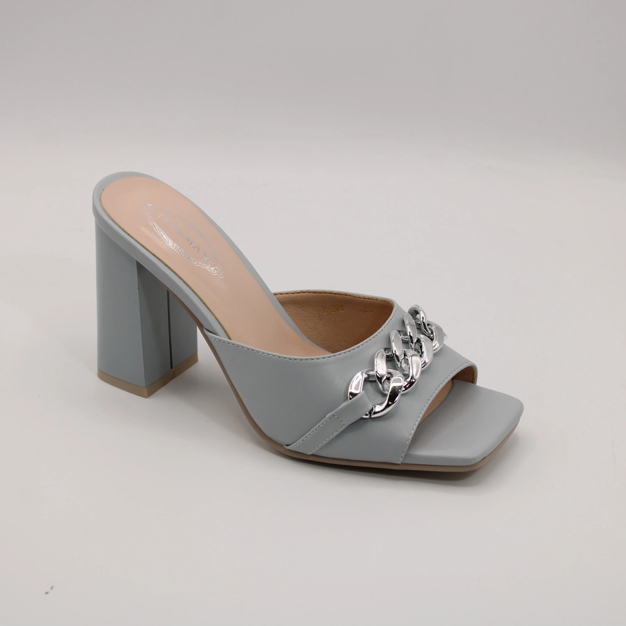 Женские сабо голубого цвета TSJIEMAN BS01-1490