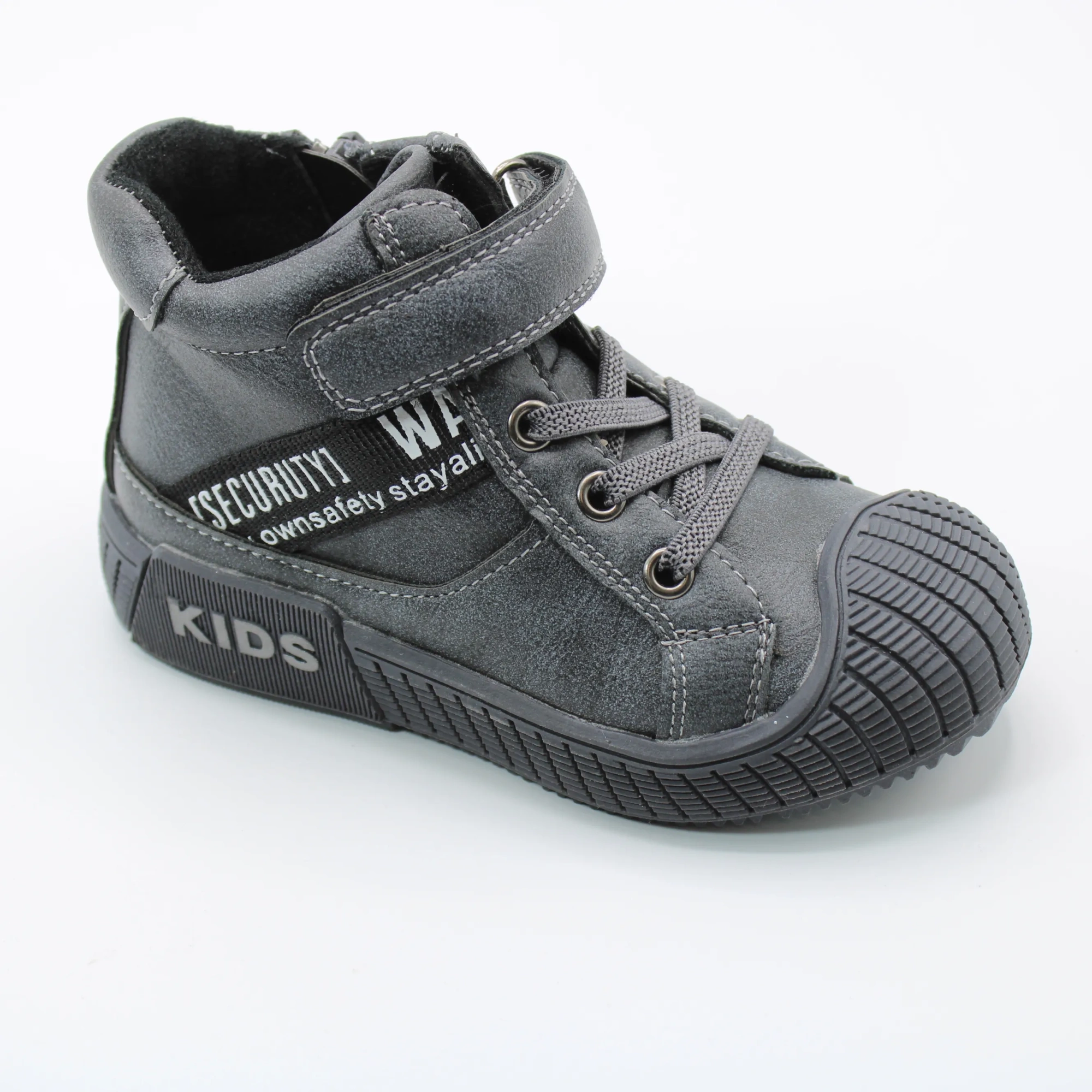 Детские осенние ботинки серого цвета SLV BS06-383