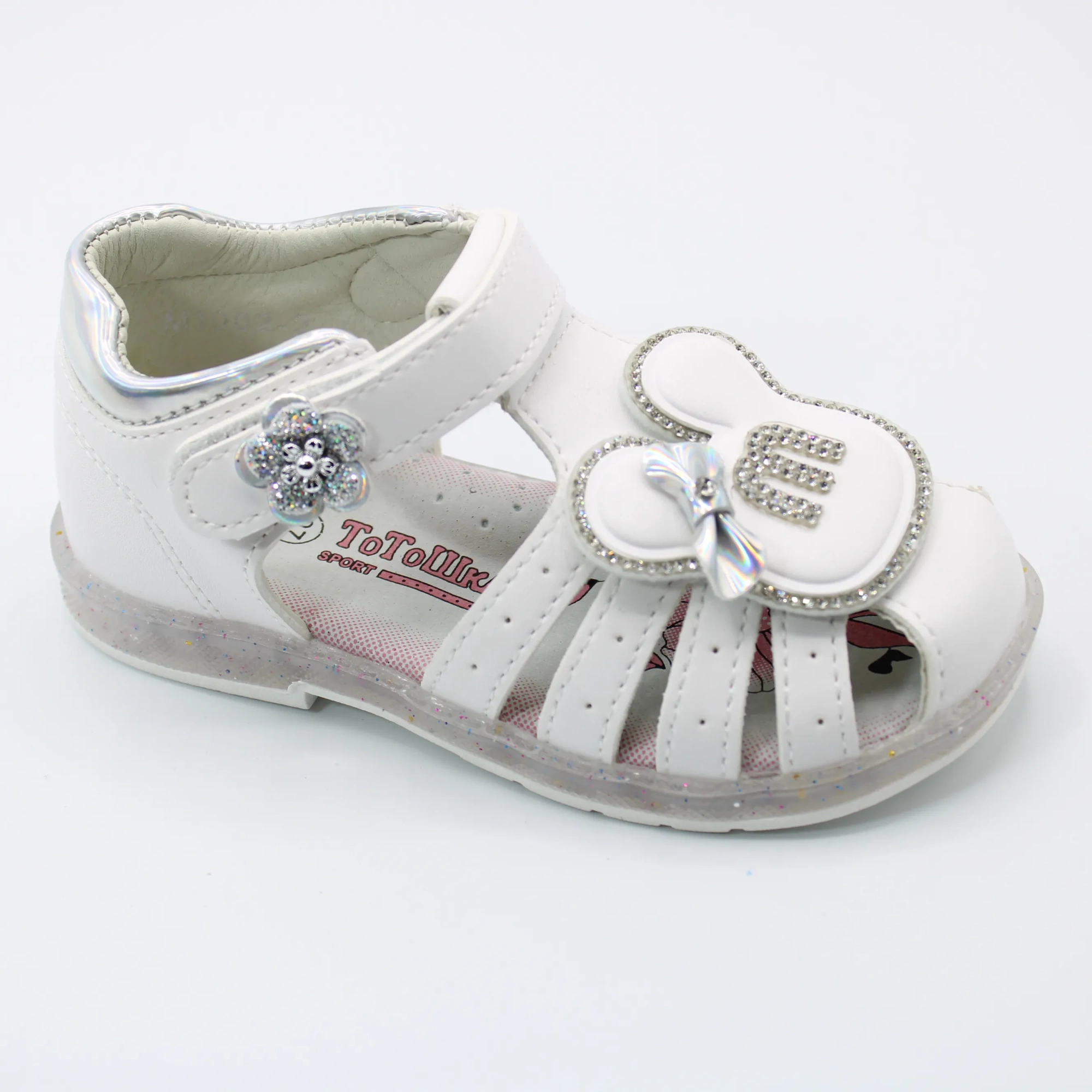 Детские летние босоножки белого цвета ТОТОШКА BS06-318