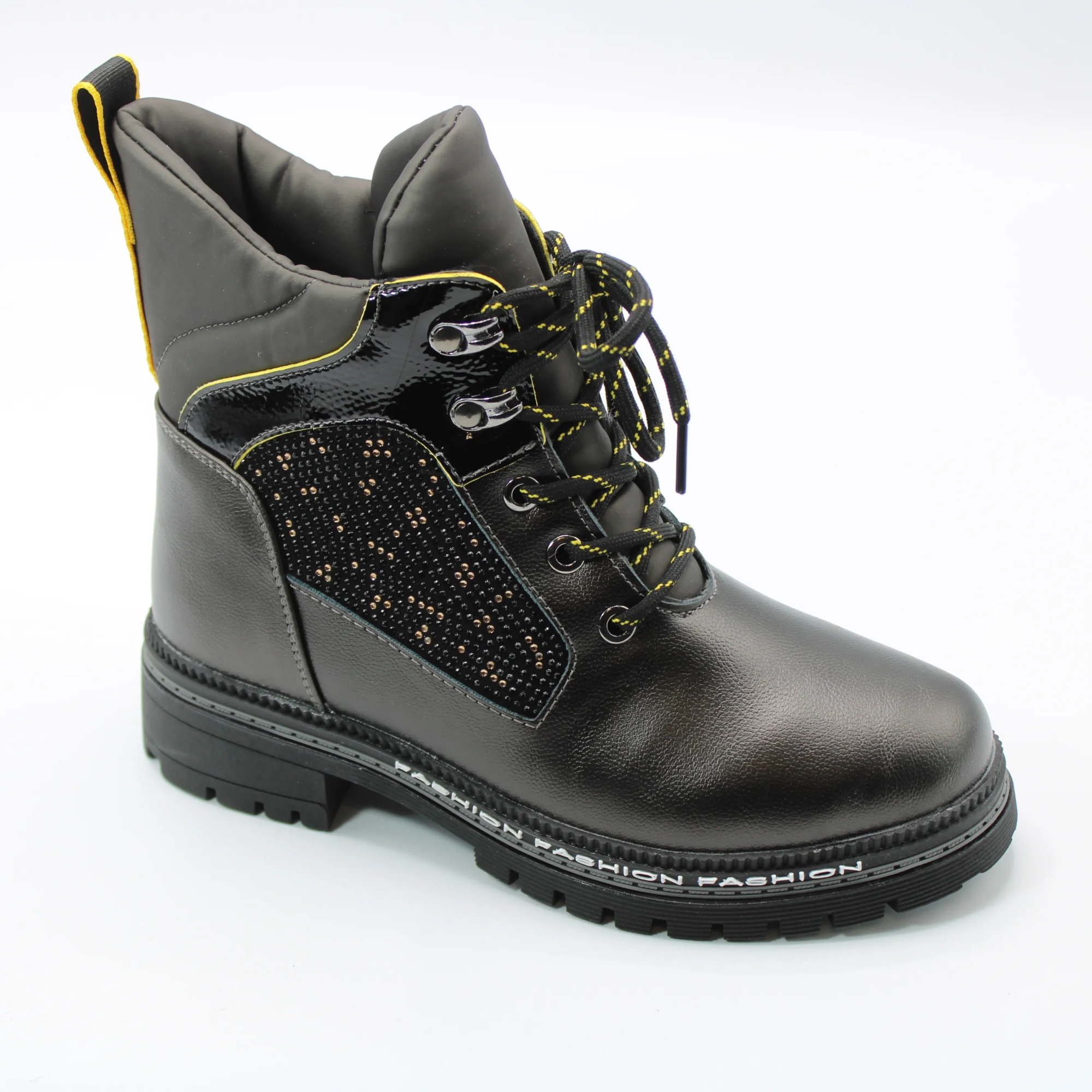 Детские зимние ботинки черного цвета ОТЛИЧНИК BS03-2423