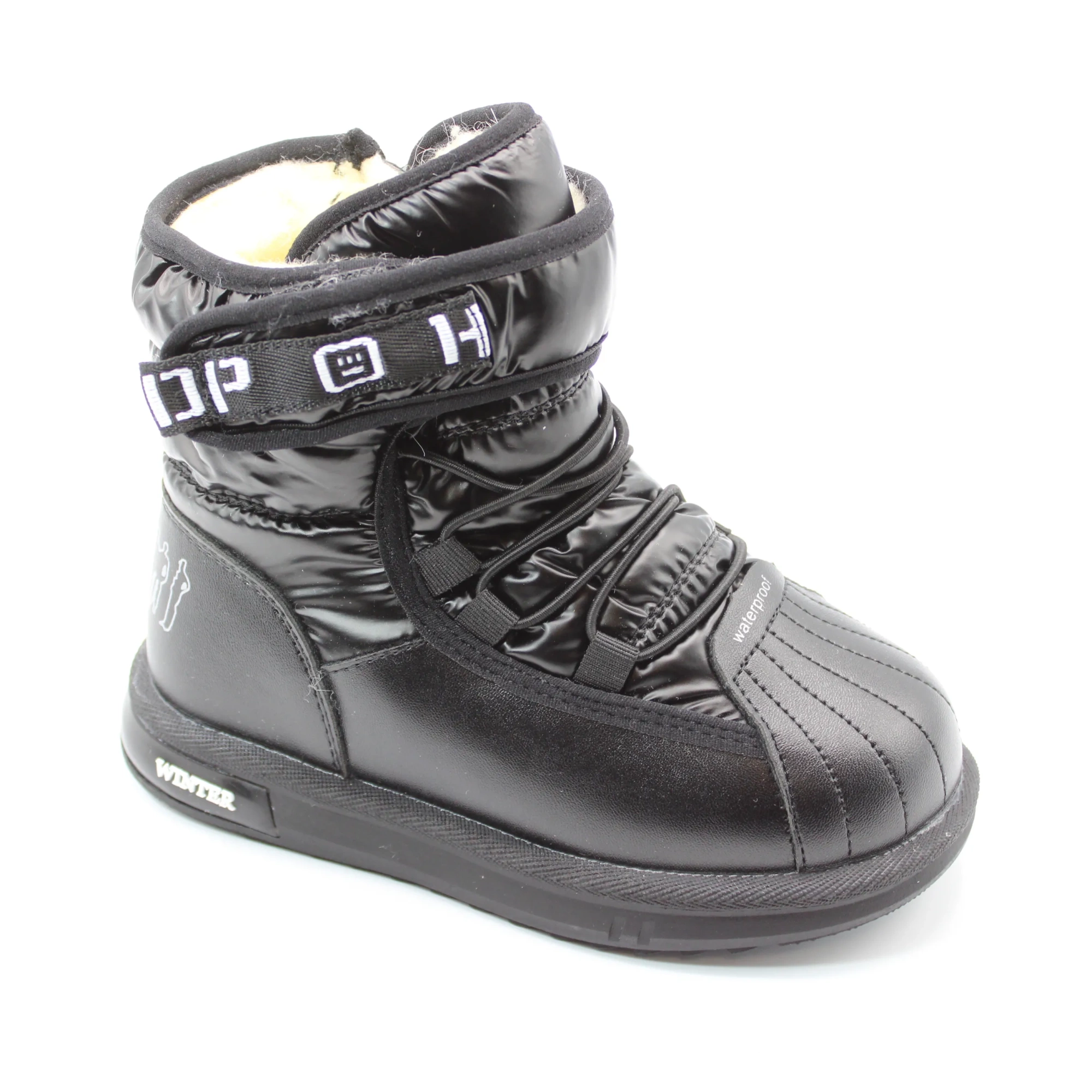 Детские зимние дутики черного цвета SLV BS06-460