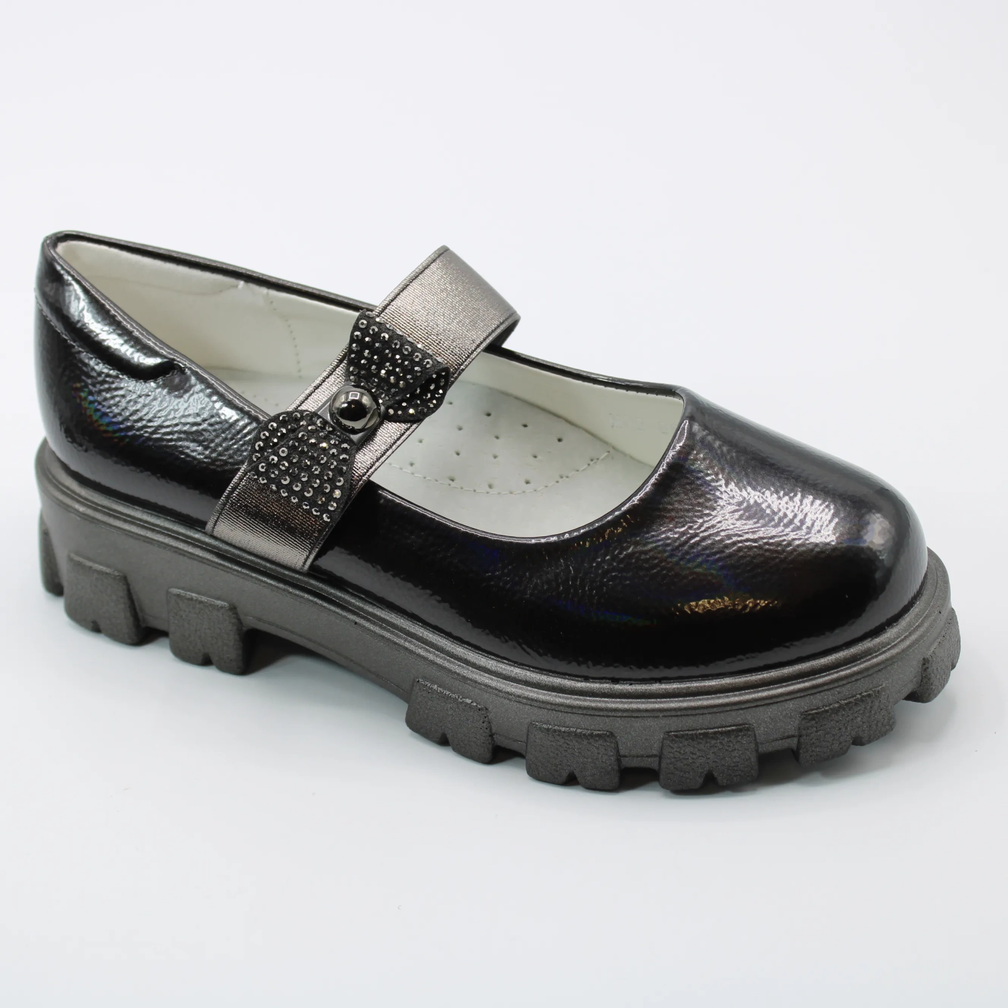 Детские осенние туфли серого цвета КУМИР BS03-2296