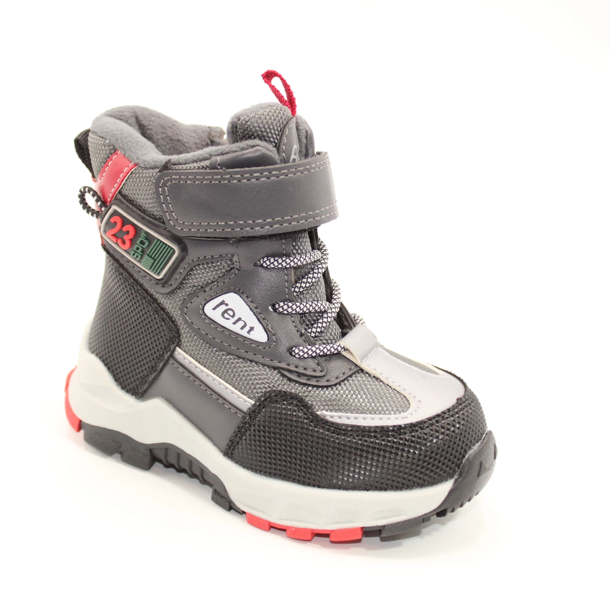 Детские ботинки серого цвета BOYS AND GIRLS BS05-413