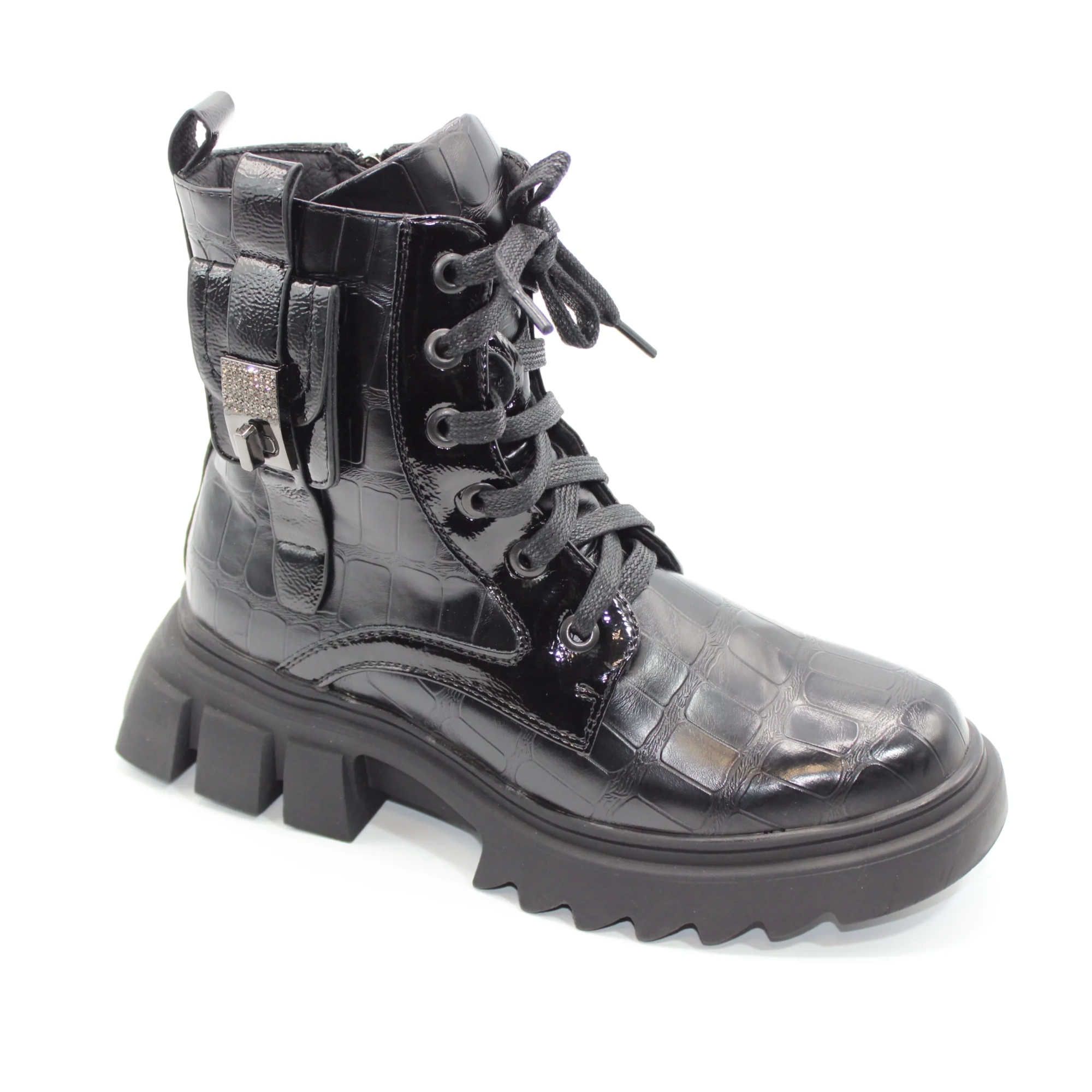 Детские ботинки черного цвета КАЛОРИЯ BS05-405