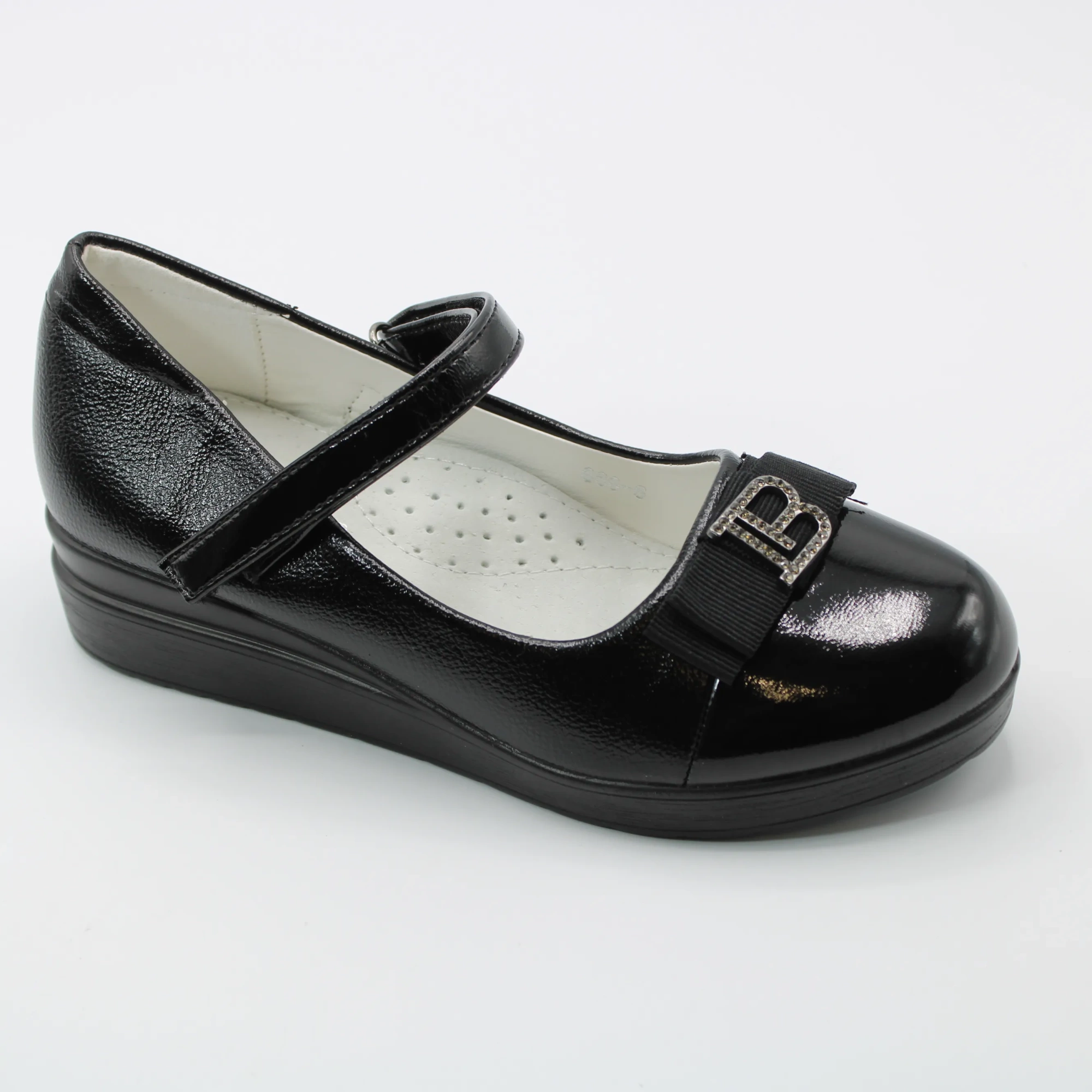 Детские осенние туфли черного цвета MEITESI BS06-307