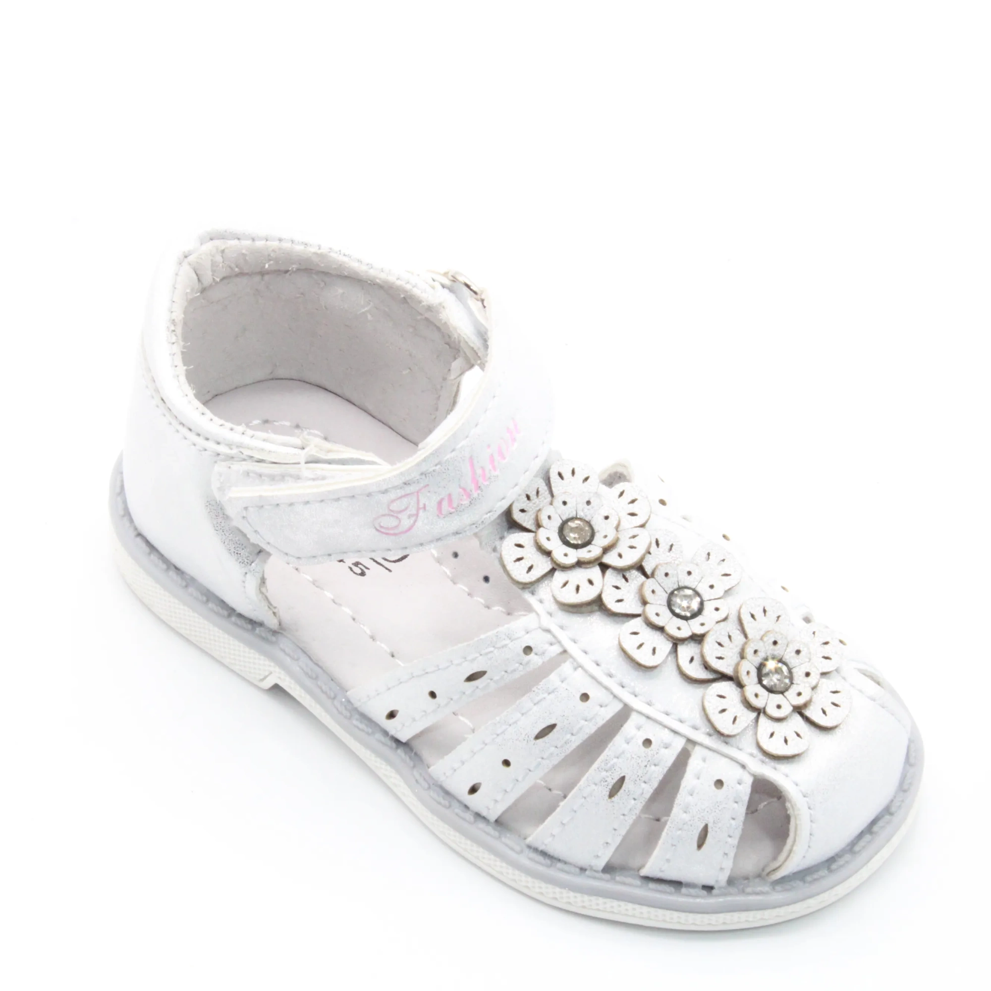 Детские летние босоножки серого цвета М+Д BS06-535