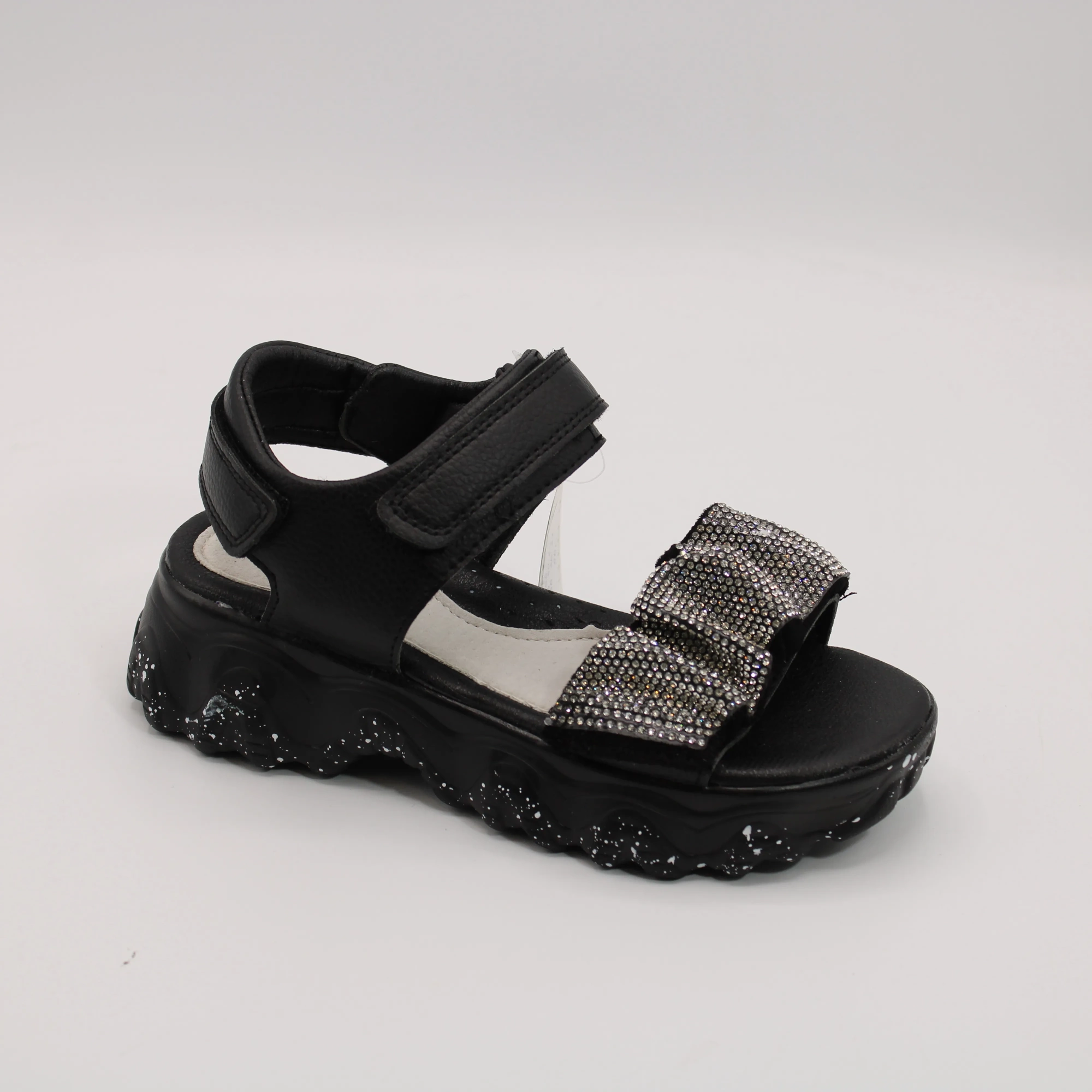 Детские босоножки черного цвета JONG.GOLF BS06-1465